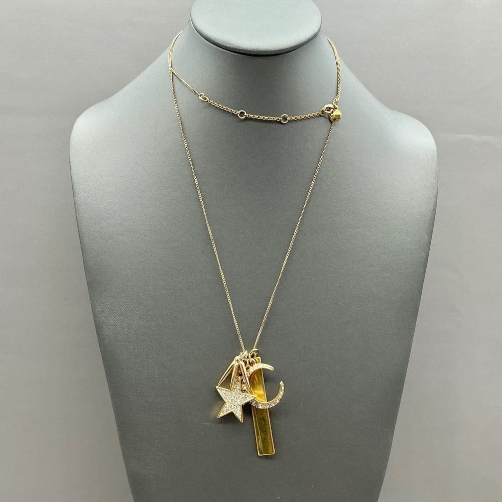 J.Crew Charm Necklace Women Gold Star Moon Bar Celestial Dainty Jewelry